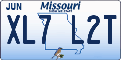 MO license plate XL7L2T