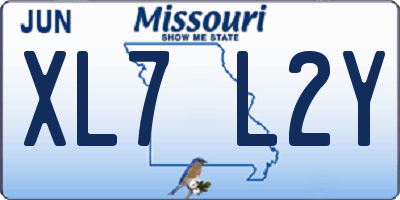 MO license plate XL7L2Y