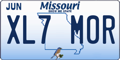 MO license plate XL7M0R