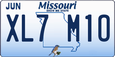 MO license plate XL7M1O