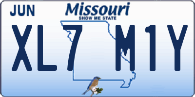 MO license plate XL7M1Y