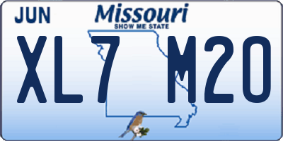 MO license plate XL7M2O