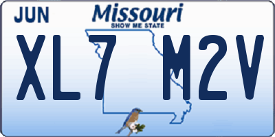 MO license plate XL7M2V