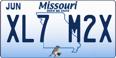 MO license plate XL7M2X