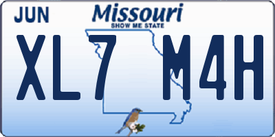 MO license plate XL7M4H