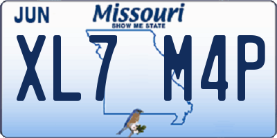 MO license plate XL7M4P