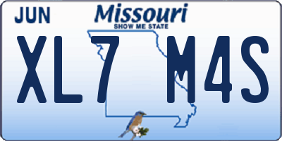 MO license plate XL7M4S