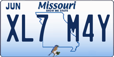 MO license plate XL7M4Y