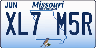 MO license plate XL7M5R