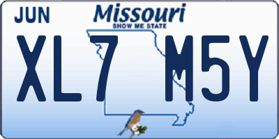 MO license plate XL7M5Y