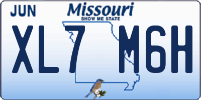 MO license plate XL7M6H
