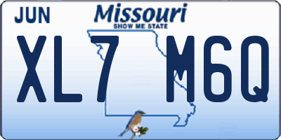 MO license plate XL7M6Q
