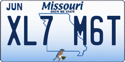 MO license plate XL7M6T