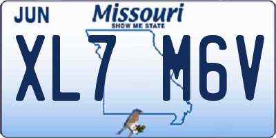 MO license plate XL7M6V