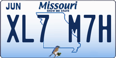 MO license plate XL7M7H