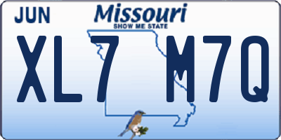 MO license plate XL7M7Q