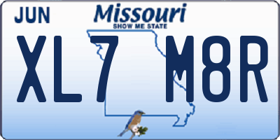 MO license plate XL7M8R