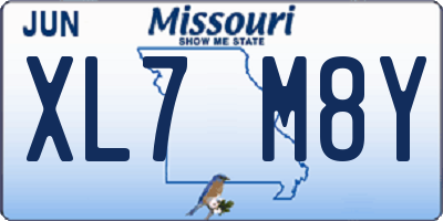 MO license plate XL7M8Y