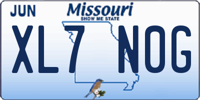 MO license plate XL7N0G