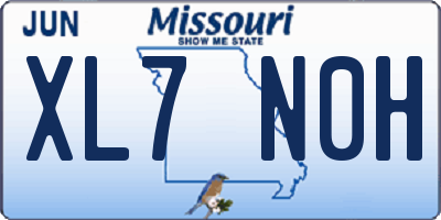 MO license plate XL7N0H