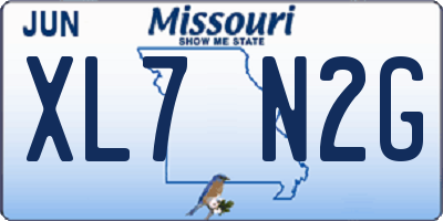 MO license plate XL7N2G
