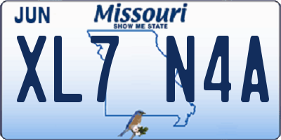MO license plate XL7N4A