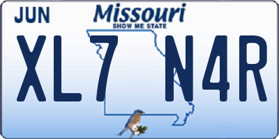 MO license plate XL7N4R