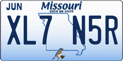MO license plate XL7N5R