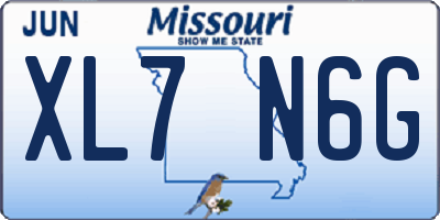 MO license plate XL7N6G