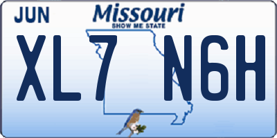 MO license plate XL7N6H