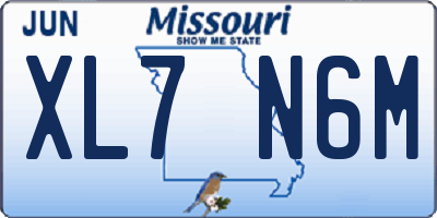 MO license plate XL7N6M