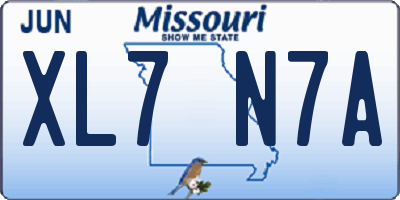 MO license plate XL7N7A