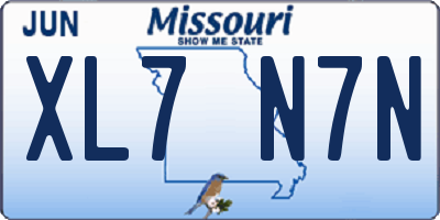 MO license plate XL7N7N