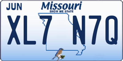MO license plate XL7N7Q