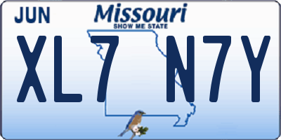 MO license plate XL7N7Y