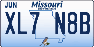 MO license plate XL7N8B