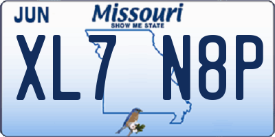 MO license plate XL7N8P