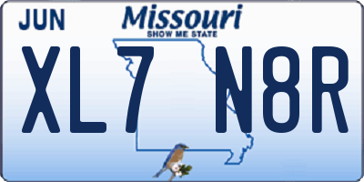 MO license plate XL7N8R