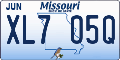 MO license plate XL7O5Q