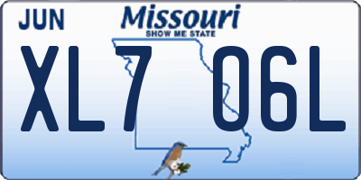 MO license plate XL7O6L