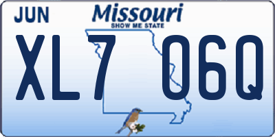 MO license plate XL7O6Q