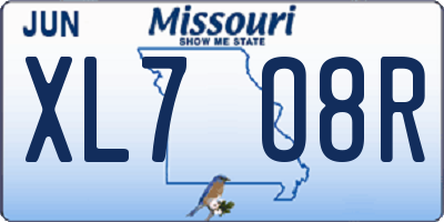 MO license plate XL7O8R
