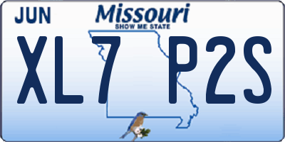 MO license plate XL7P2S