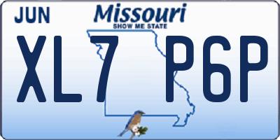 MO license plate XL7P6P
