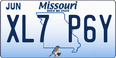 MO license plate XL7P6Y