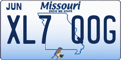 MO license plate XL7Q0G
