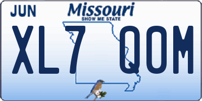 MO license plate XL7Q0M