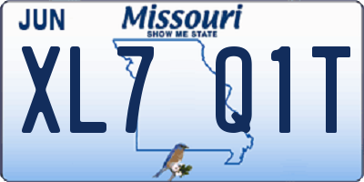 MO license plate XL7Q1T