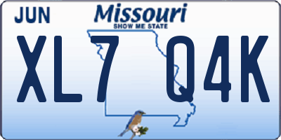 MO license plate XL7Q4K