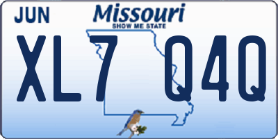 MO license plate XL7Q4Q